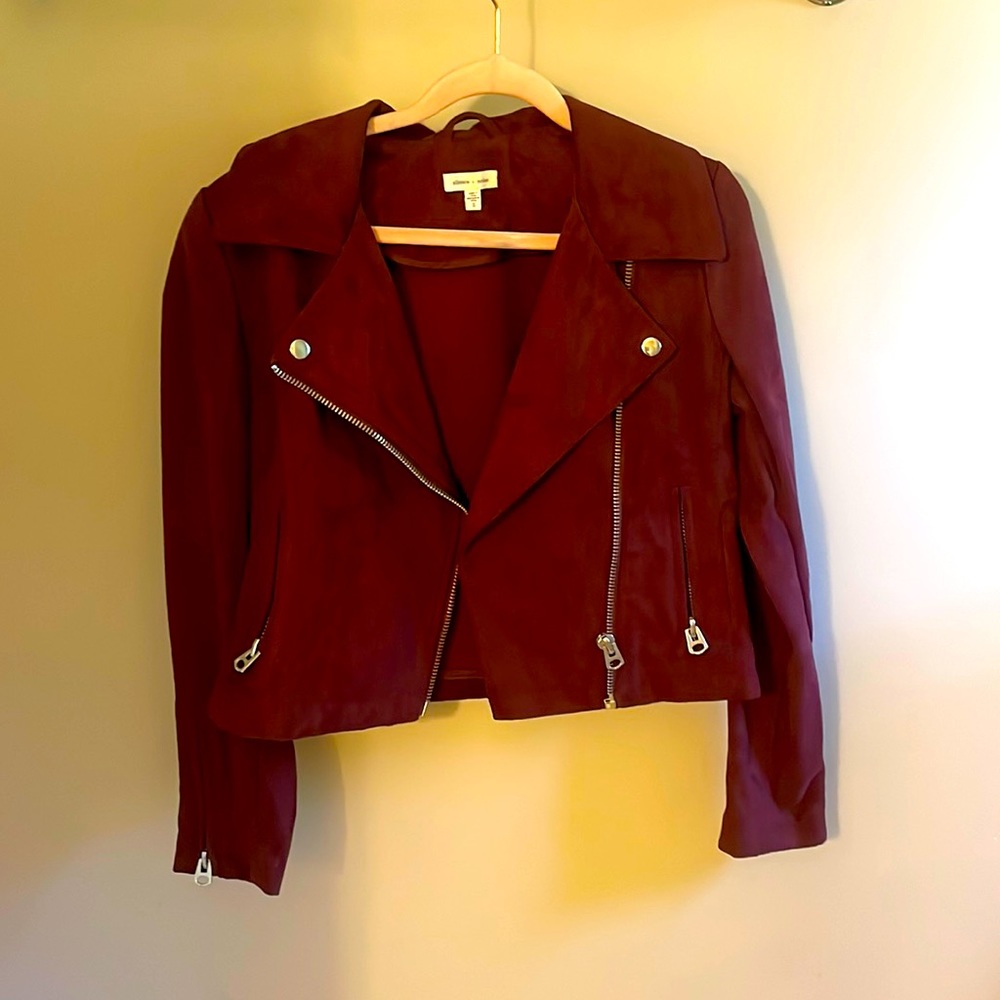 Silence + Noise suede moto jacket. Size S.
